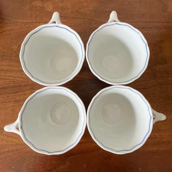 Set of 4 Blue Danube Tea Cups and Saucers Porcelain Onion Pattern Vintage Japan - Picture 8 of 9